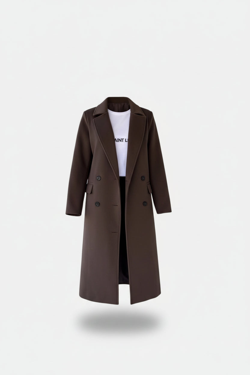 Valmonti Belted Coat | Classic Mid-Length Lapels – Leah & Lila