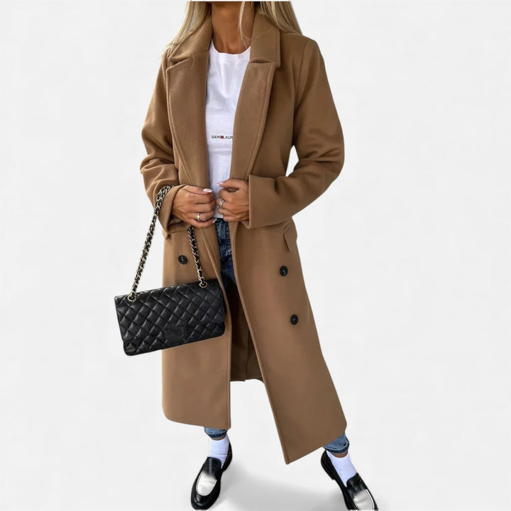 Valmonti Belted Coat | Classic Mid-Length Lapels – Leah & Lila