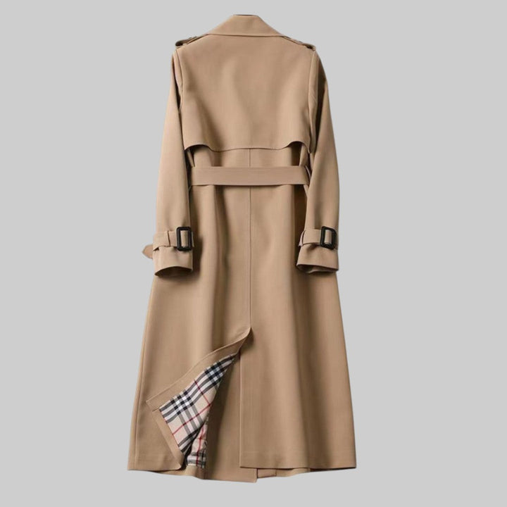 Long Belted Trench Coat | Double-Breasted City Classic