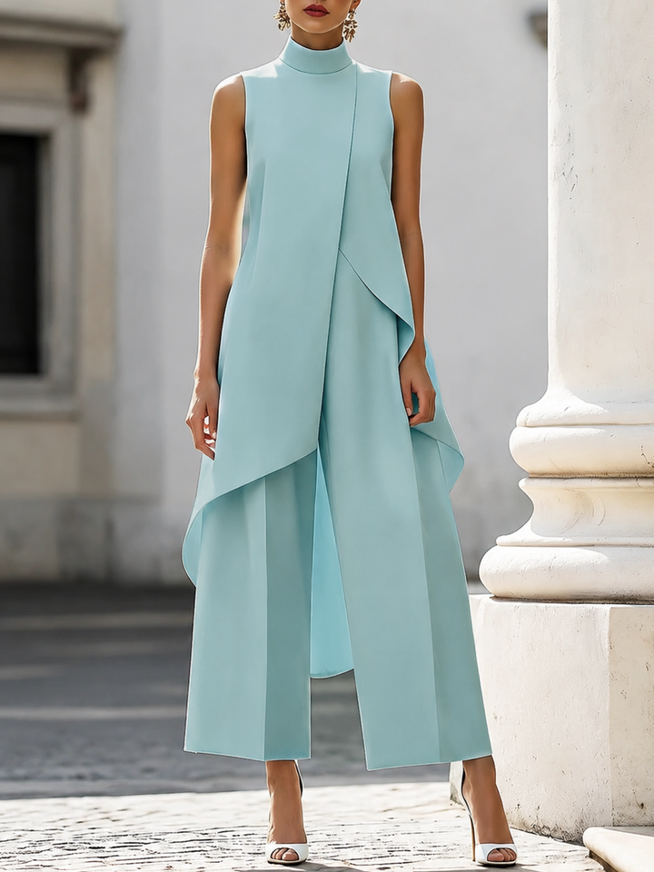 Simone – Elegant Wide-Leg Two-Piece Suit