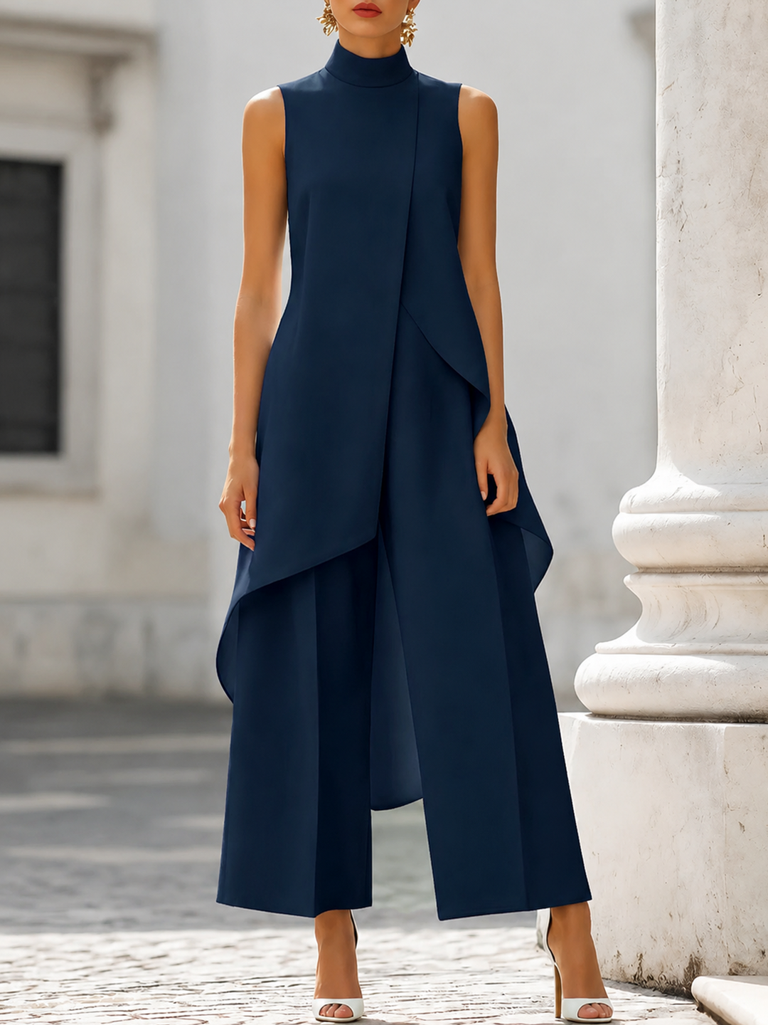 Simone – Elegant Wide-Leg Two-Piece Suit