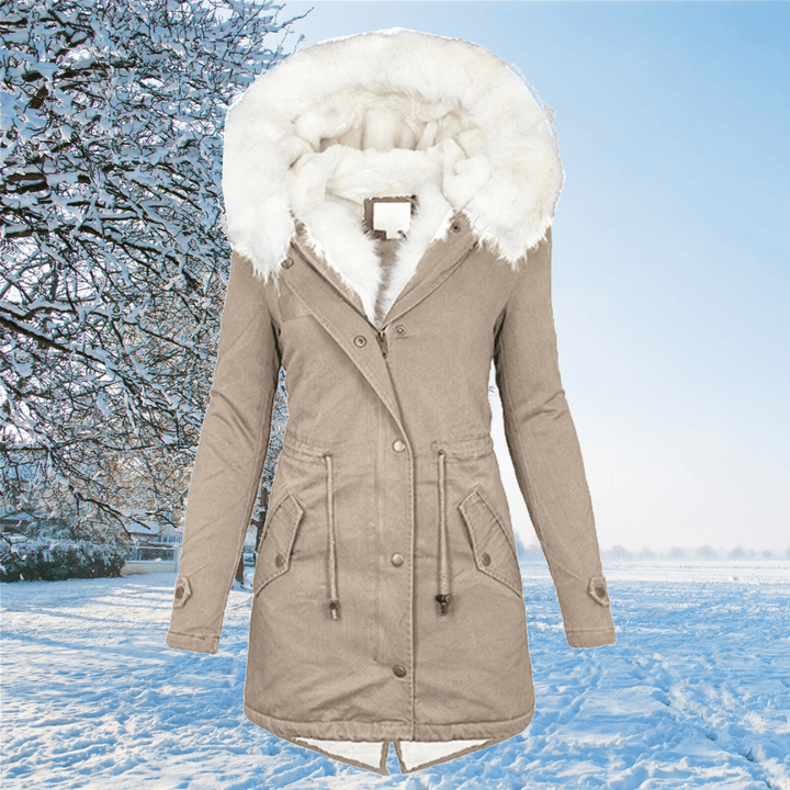 Hooded Fur Trim Parka | Waterproof Long Winter Coat – Leah & Lila
