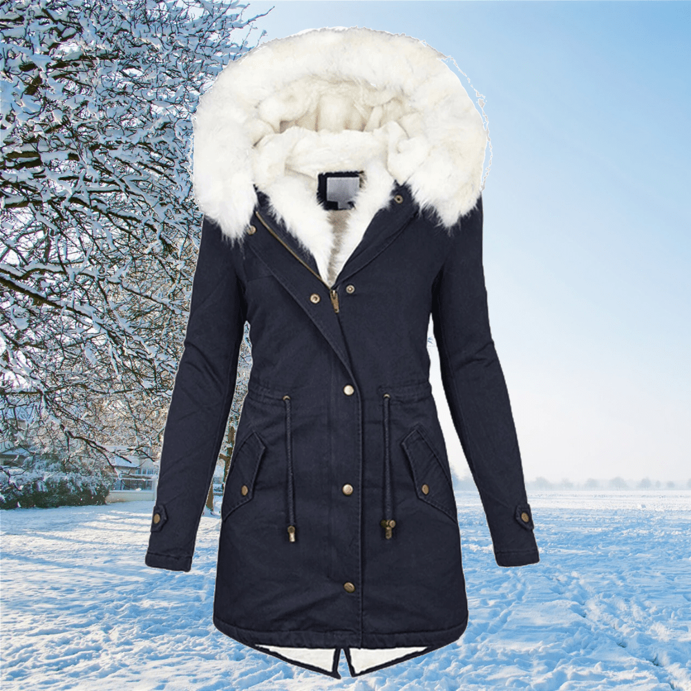Hooded Fur Trim Parka | Waterproof Long Winter Coat – Leah & Lila
