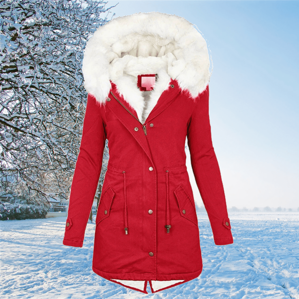 Hooded Fur Trim Parka | Waterproof Long Winter Coat – Leah & Lila