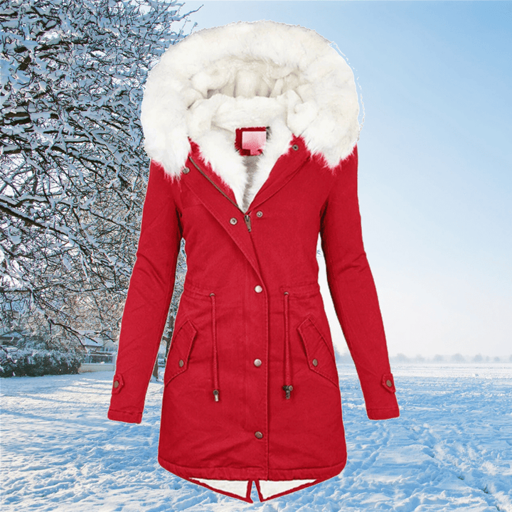 Hooded Fur Trim Parka | Waterproof Long Winter Coat – Leah & Lila
