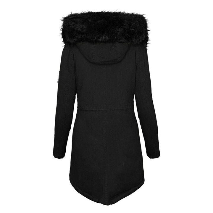Faux Fur Trim Parka | Adjustable Waist Zipper Pocket Winter Coat – Leah & Lila