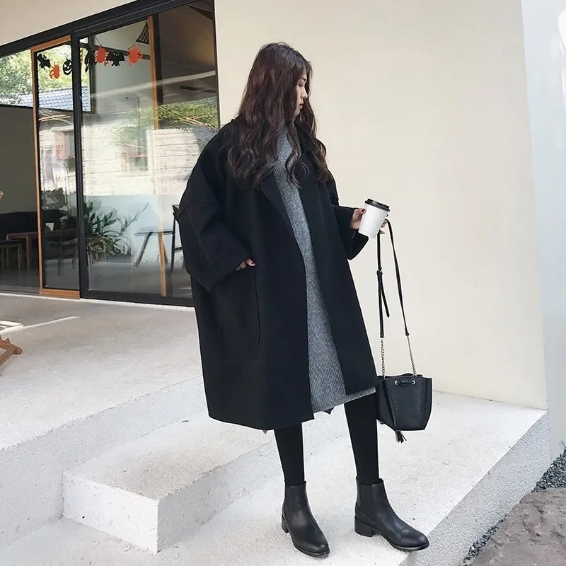 Oversized Wool-Blend Trench | Relaxed Urban Layer – Leah & Lila
