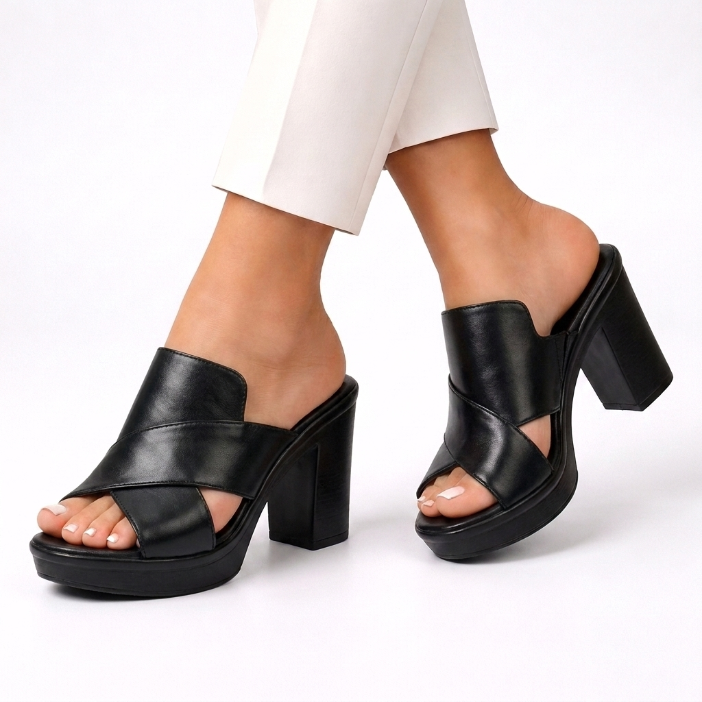 Christine – Leather Crossover Heels