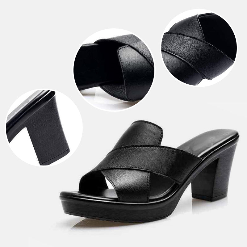 Christine – Leather Crossover Heels