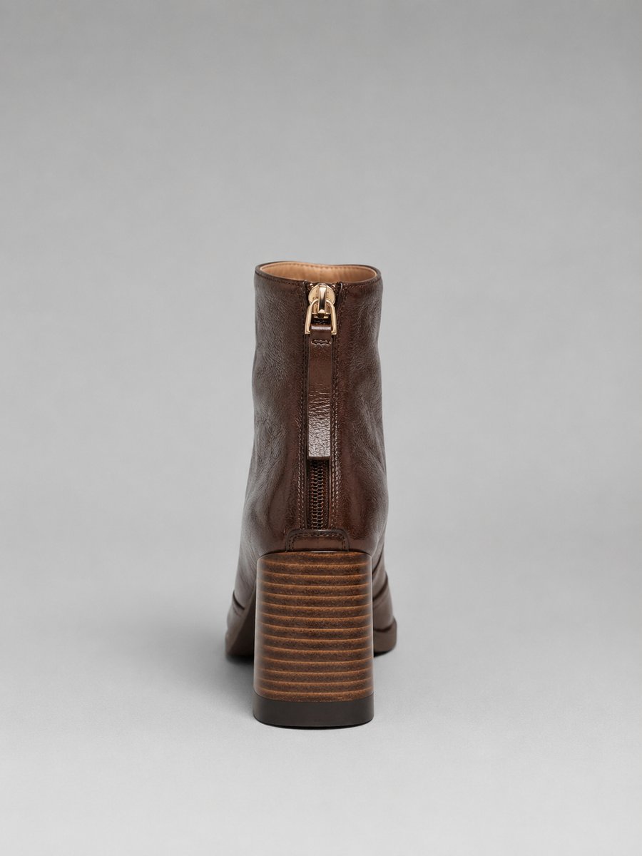 Grace | Square-Toe Block-Heel Leather Ankle Boots – Leah & Lila